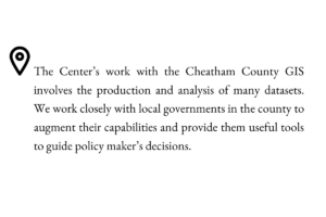 The Center's work with the Cheatham County GIS involves the production and analysis of many datasets. We work closely with local governments in the county to augment their capabilities and provide them useful tools to guide policy maker's decisions.